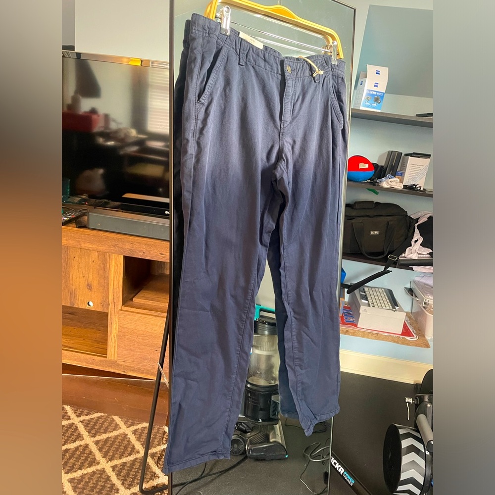 MAC JEANS navy Summer jeans W40 L28 cotton and linen blend